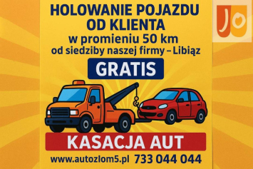Kasacja pojazdów Libiąż – gotówka, odbiór gratis