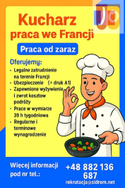 Kucharz praca we Francji