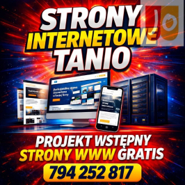 Strona WWW od 590 zł + projekt wstępny GRATIS + BONUS
