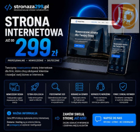 Strona internetowa za 299 zł - gotowa w 24h | Wystawiamy faktury
